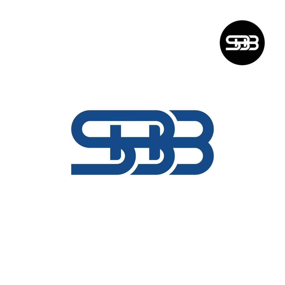 Letter SBB Monogram Logo Design vector