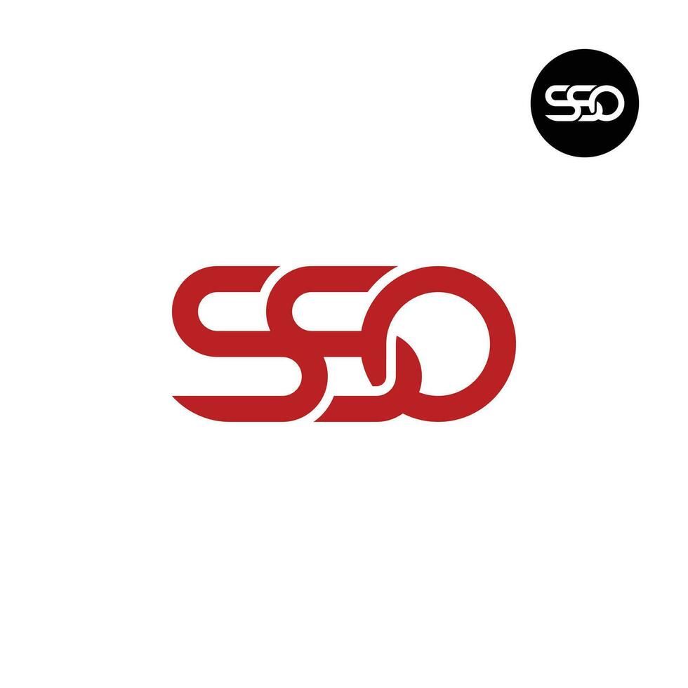 Letter SSO Monogram Logo Design vector