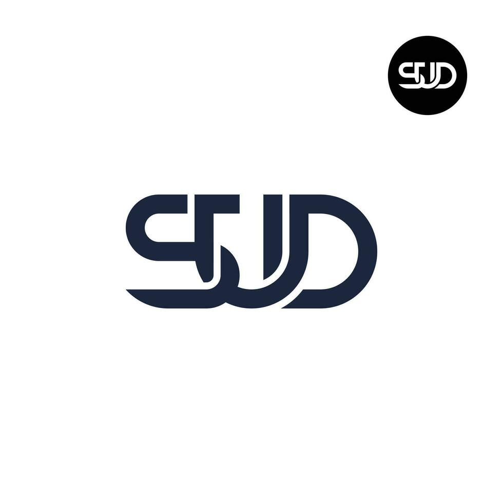 Letter SUD Monogram Logo Design vector