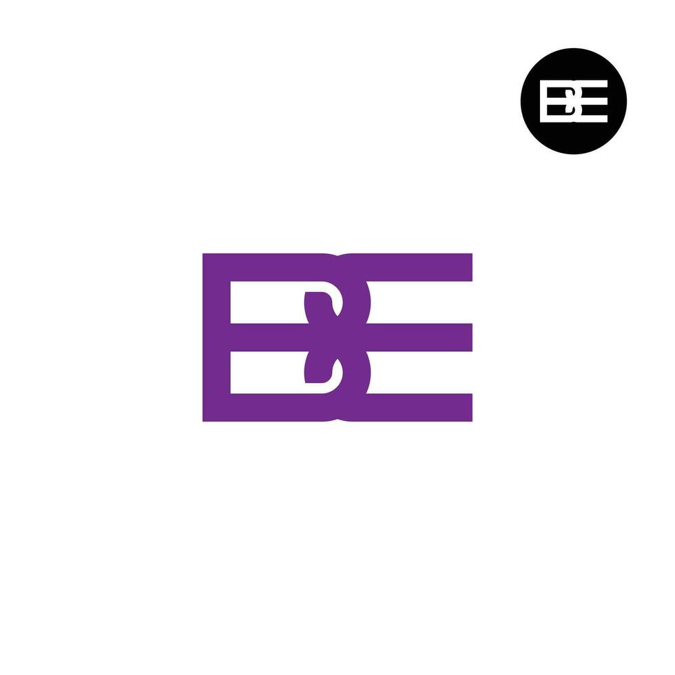 Letter BE Monogram Logo Design vector