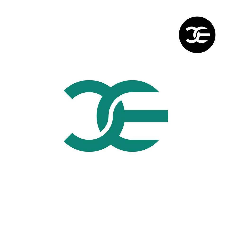 Letter CE Monogram Logo Design vector