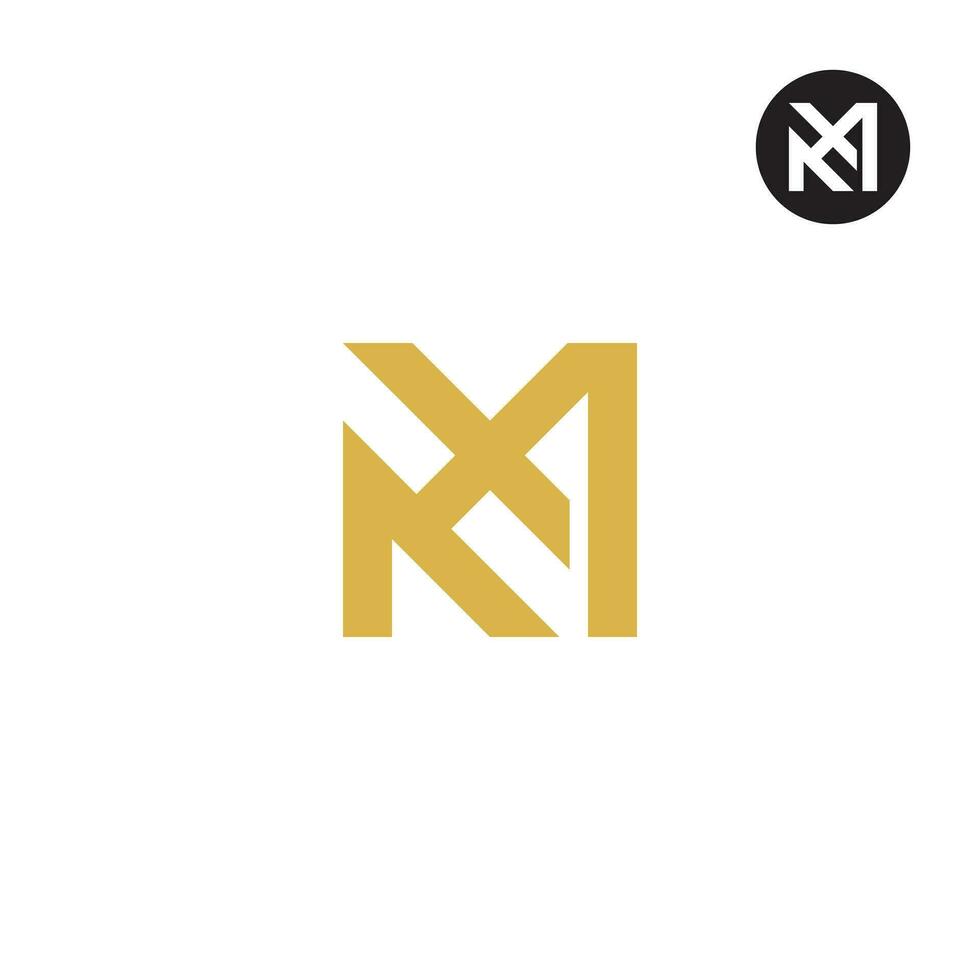 Letter MH HM Monogram Logo Design vector