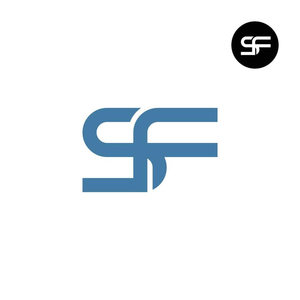 Letter SF Monogram Logo Design vector