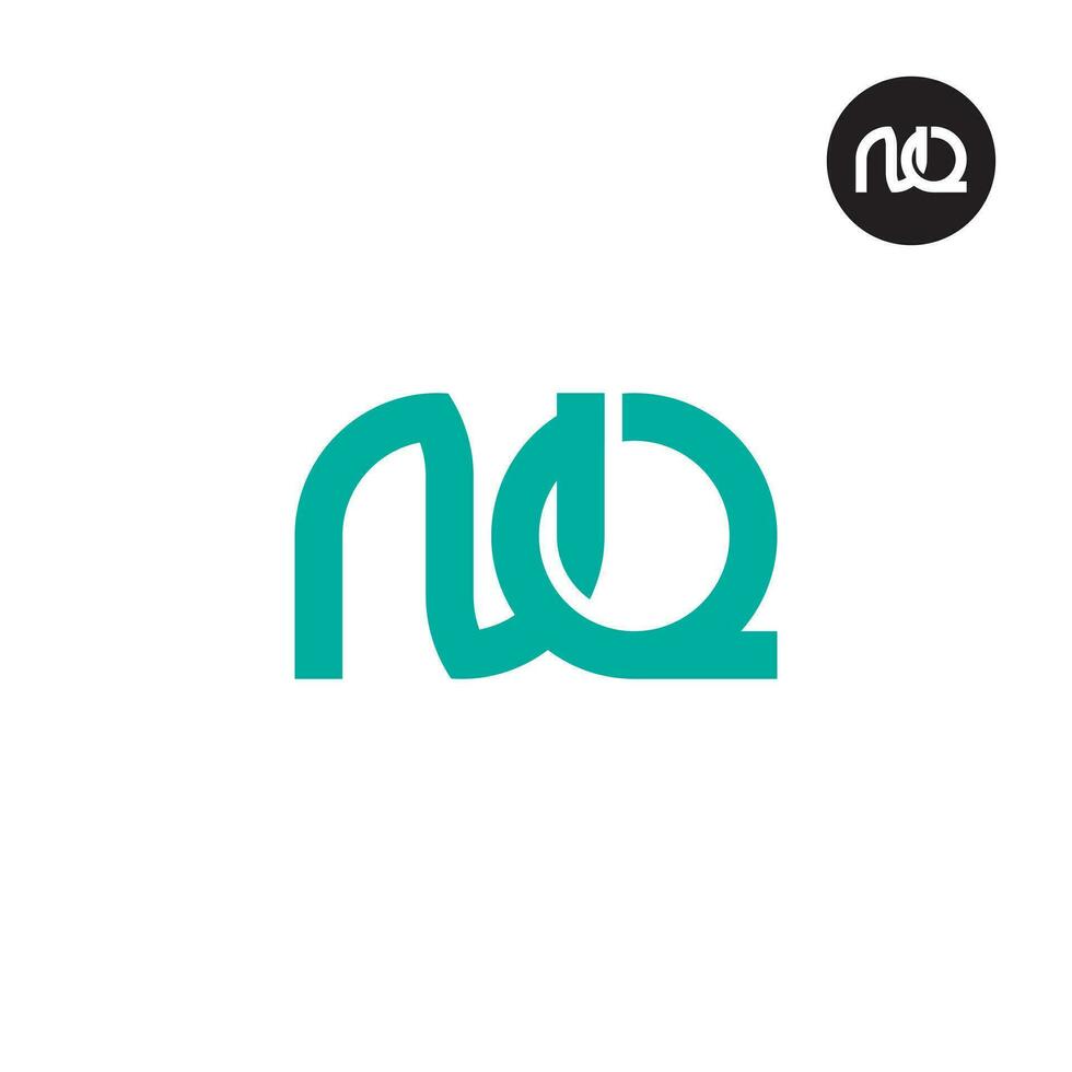 Letter NQ Monogram Logo Design vector