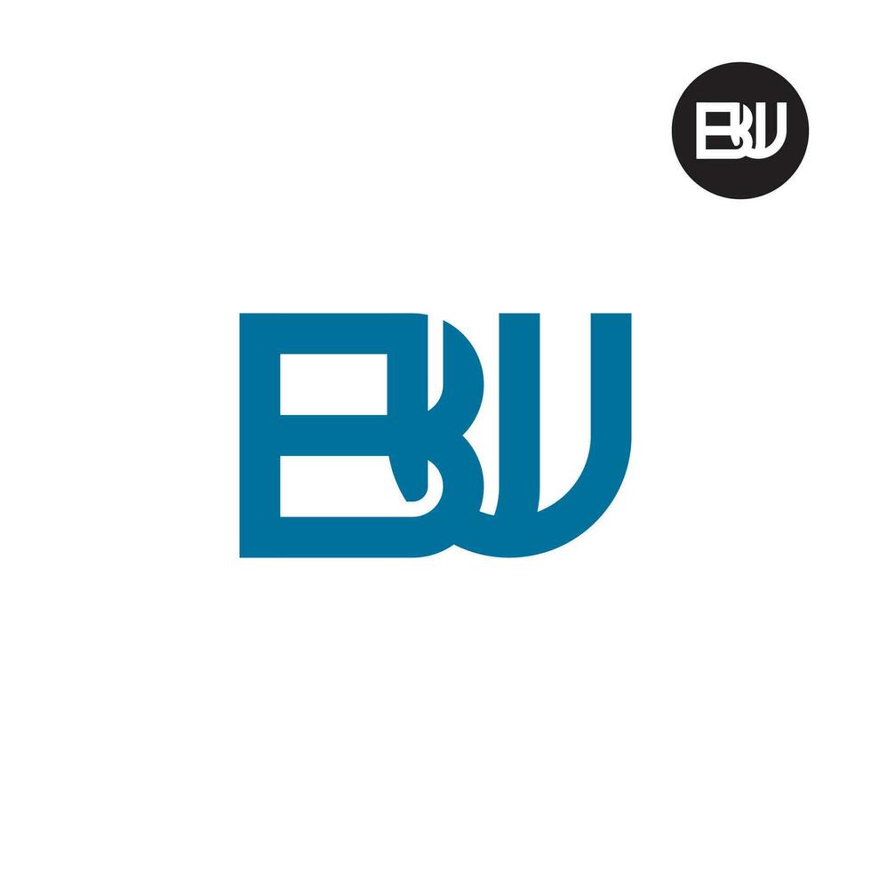 letra bw monograma logo diseño vector