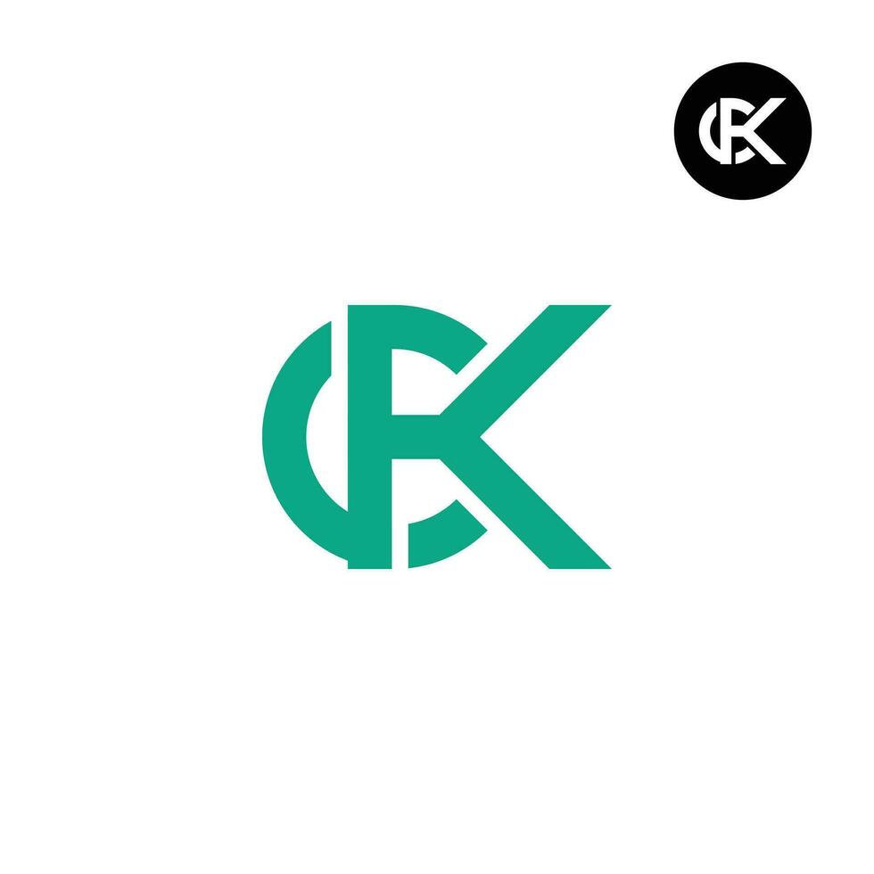 letra ck monograma logo diseño vector