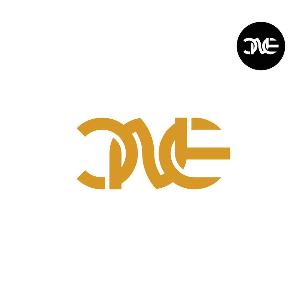 Letter CNE Monogram Logo Design vector