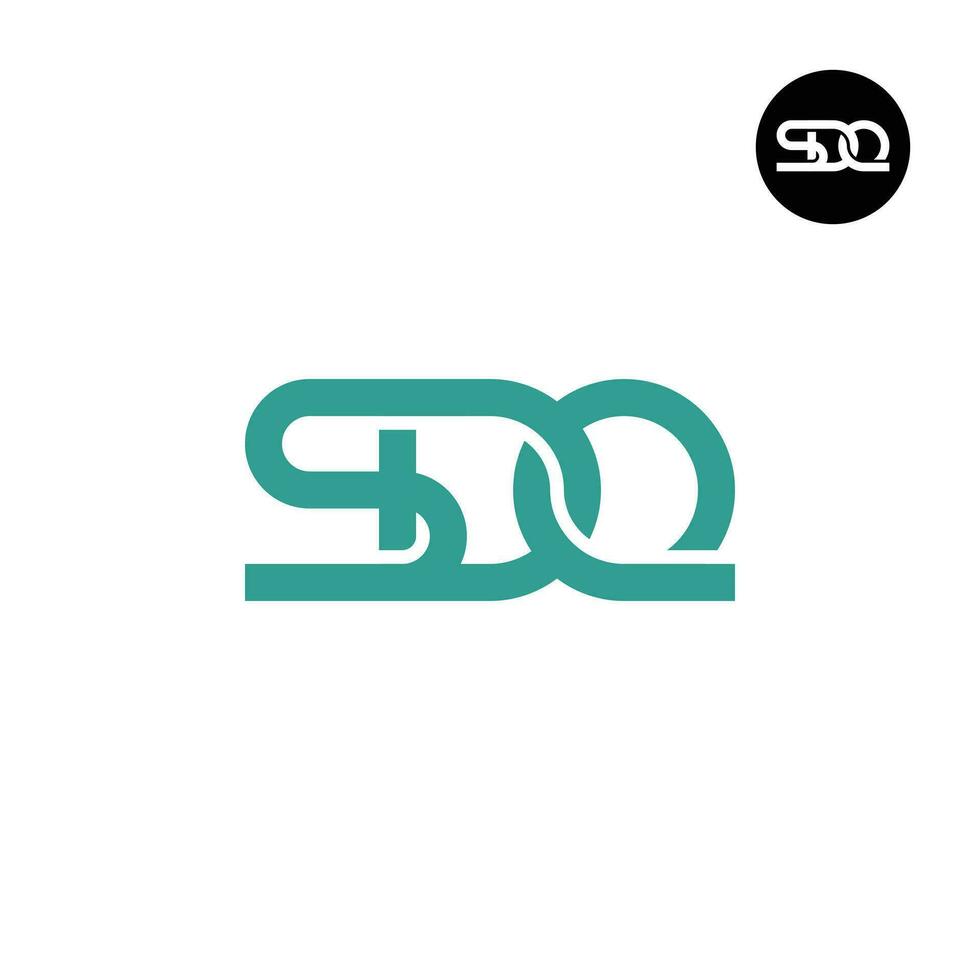 letra SDQ monograma logo diseño vector