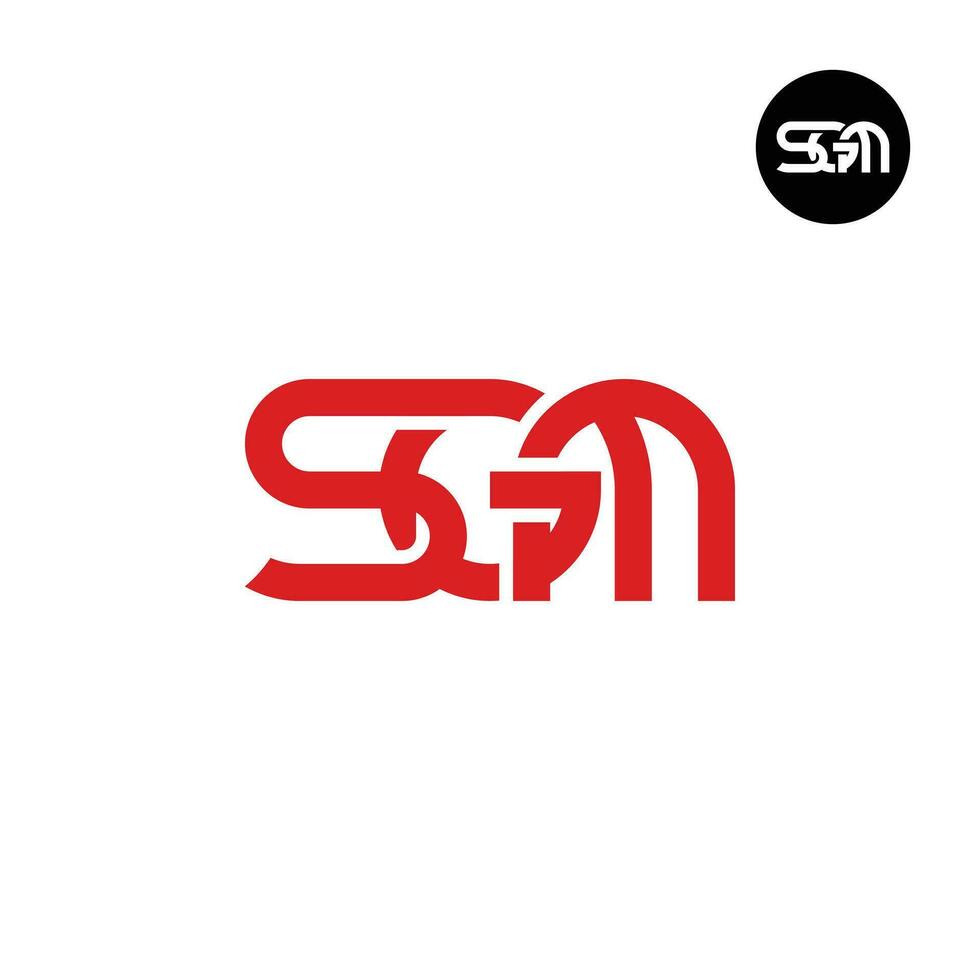 Letter SGM Monogram Logo Design vector