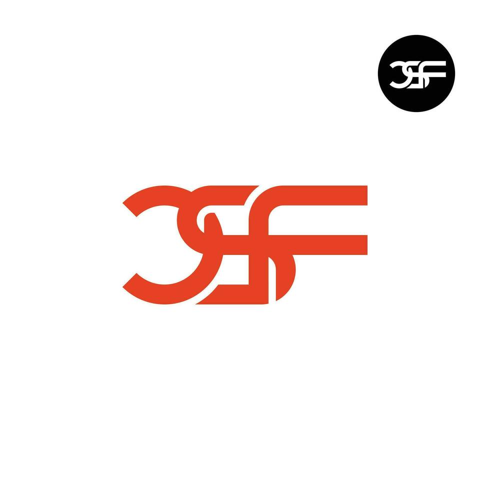 letra csf monograma logo diseño vector