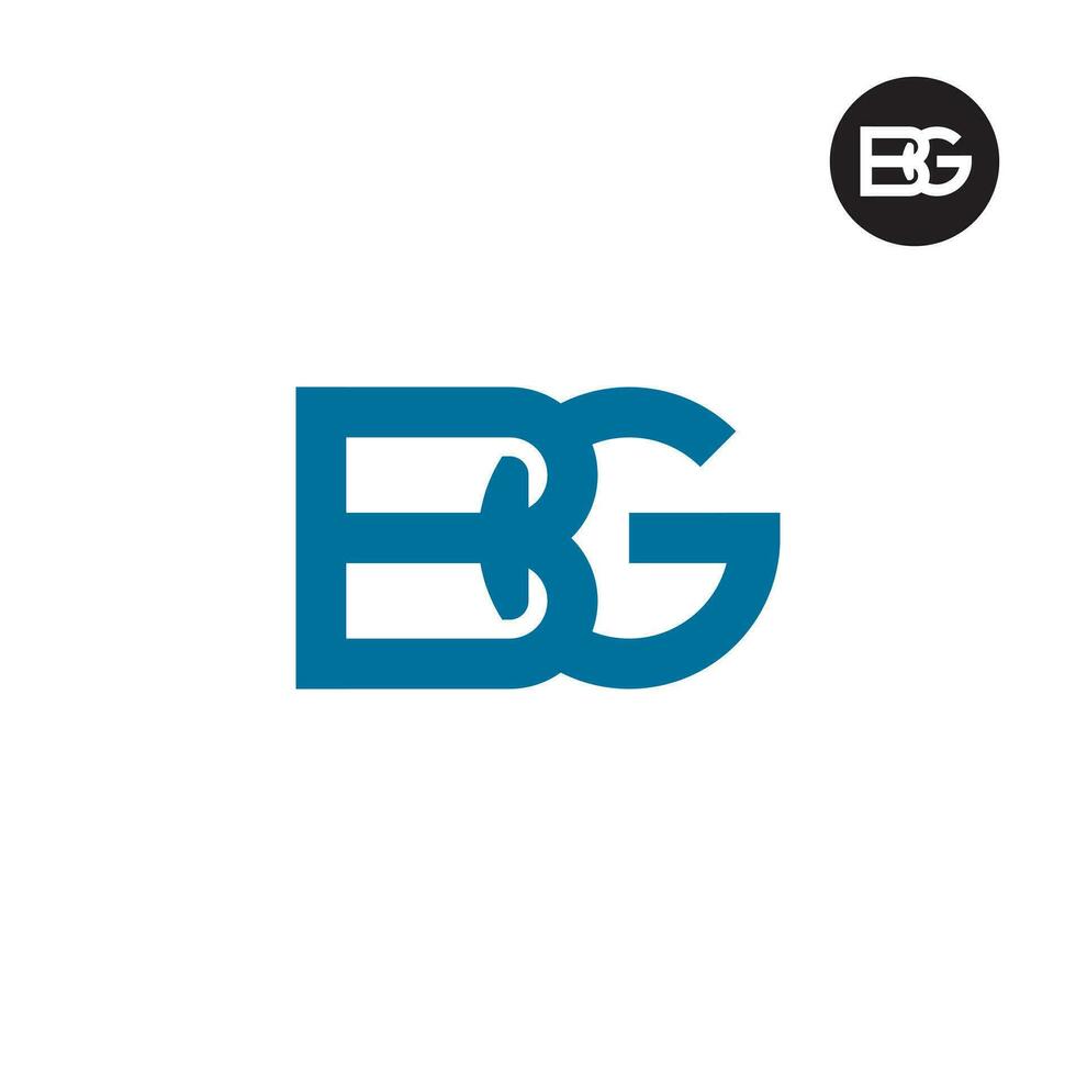 letra bg monograma logo diseño vector