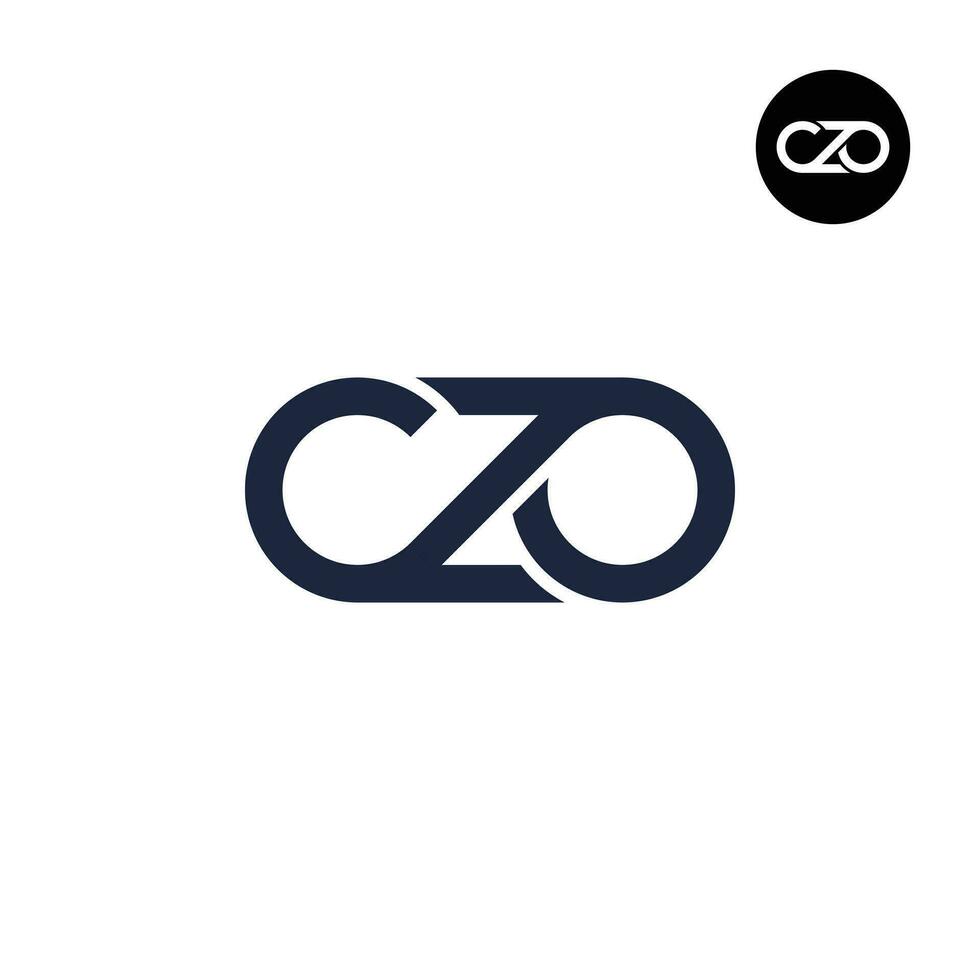 letra czo monograma logo diseño vector