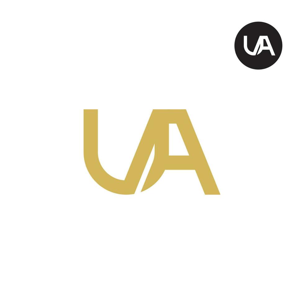 Letter UA Monogram Logo Design vector