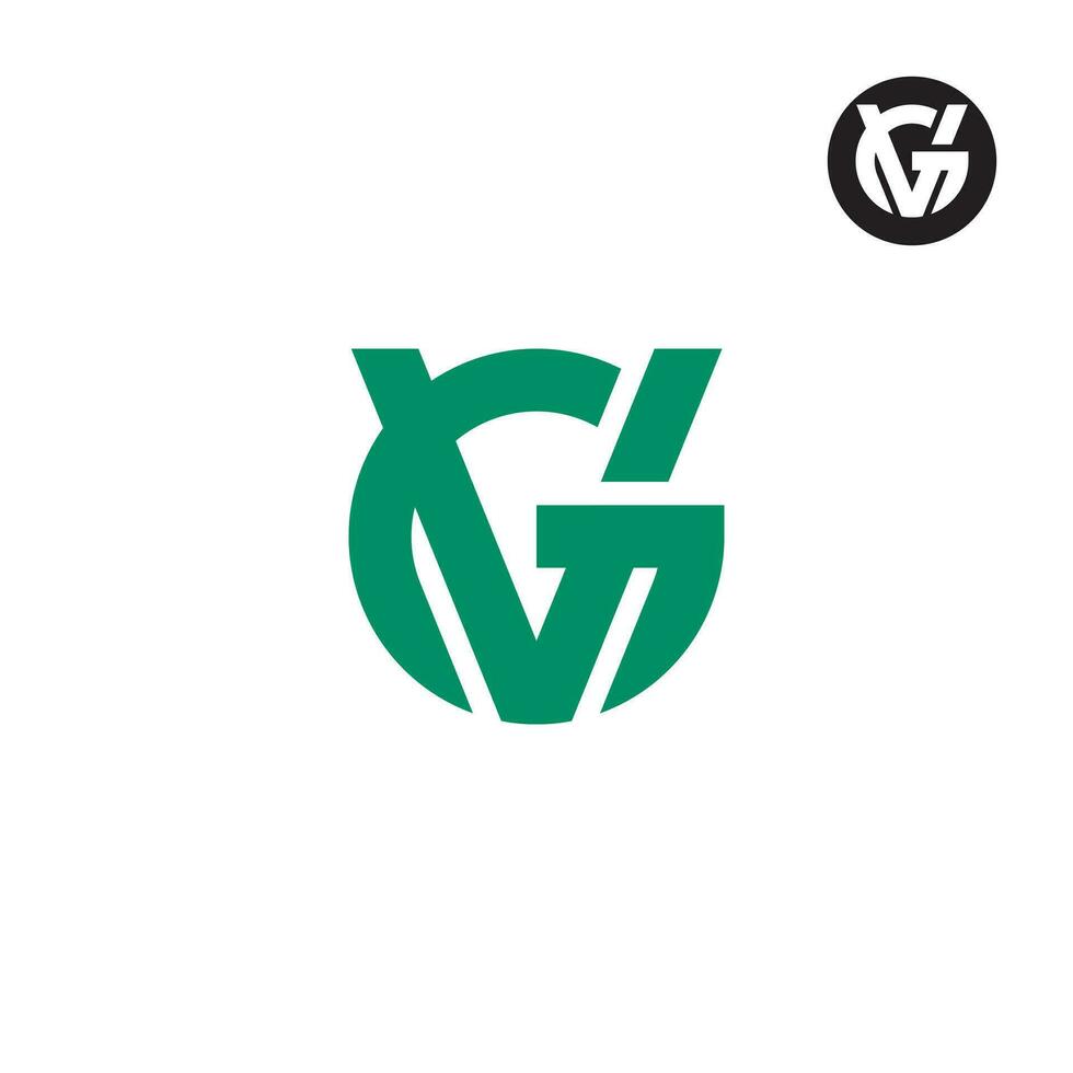 letra gv vg monograma logo diseño vector