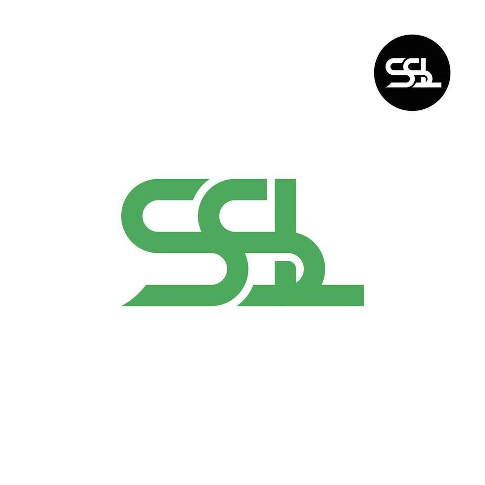 letra ssl monograma logo diseño vector