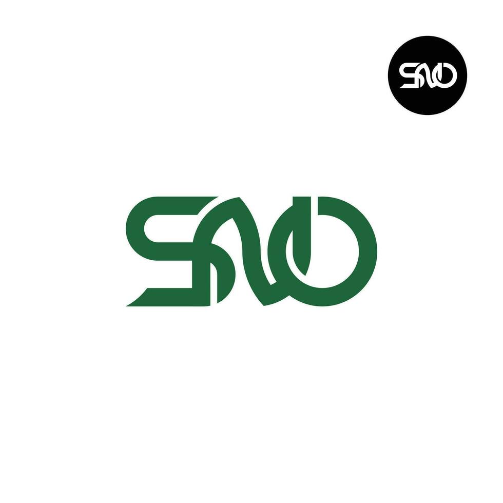 Letter SNO Monogram Logo Design vector