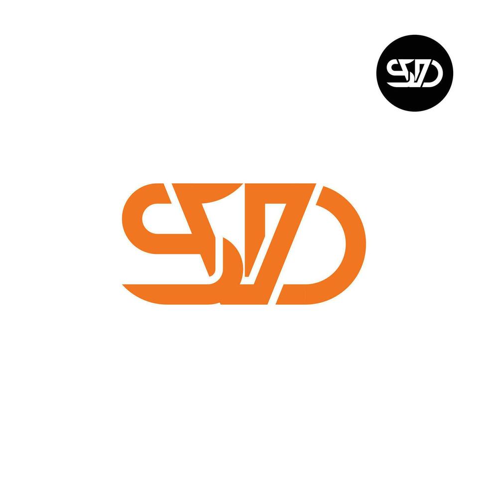 letra svd monograma logo diseño vector
