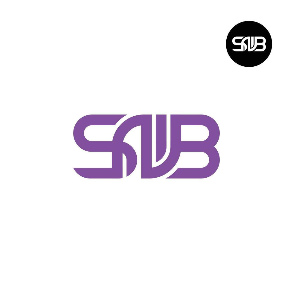 letra snb monograma logo diseño vector