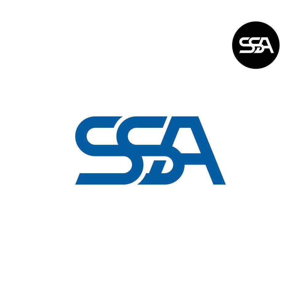 Letter SSA Monogram Logo Design vector