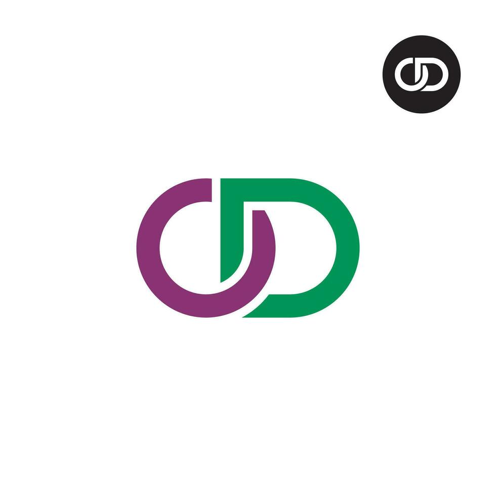 Letter OD Monogram Logo Design vector