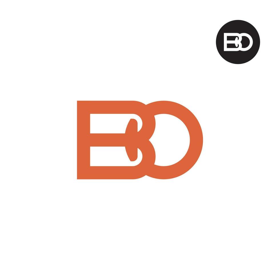 Letter BO Monogram Logo Design vector