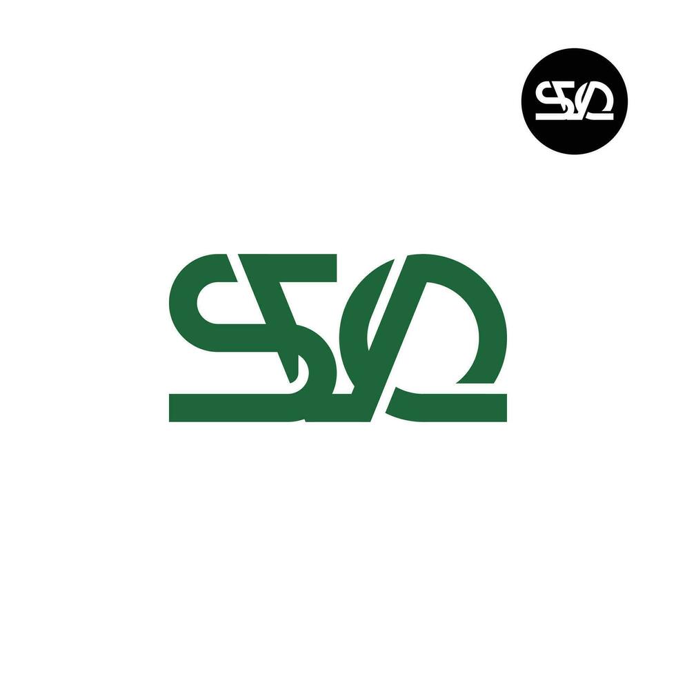 Letter SVQ Monogram Logo Design vector