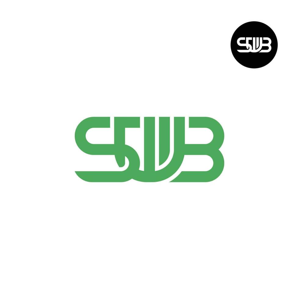 letra swb monograma logo diseño vector