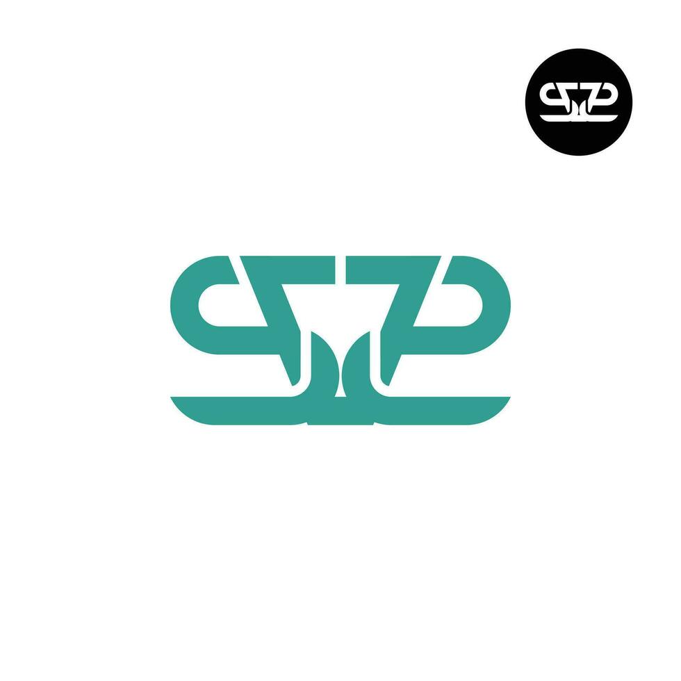 letra svz sv2 monograma logo diseño vector