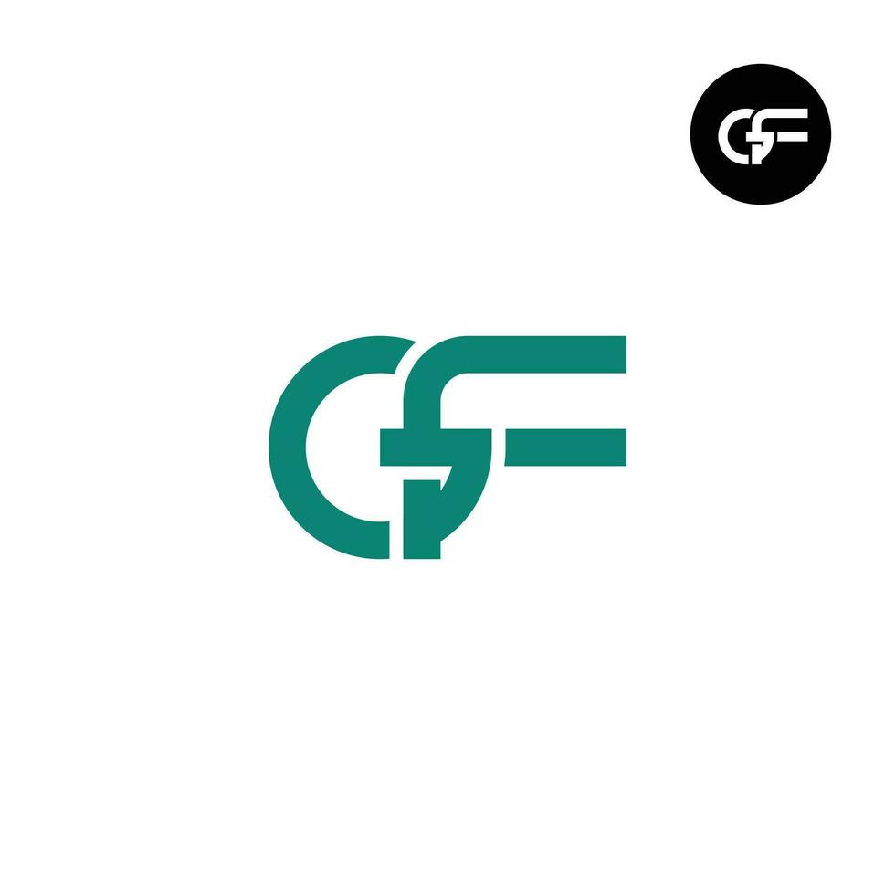 Letter GF Monogram Logo Design vector
