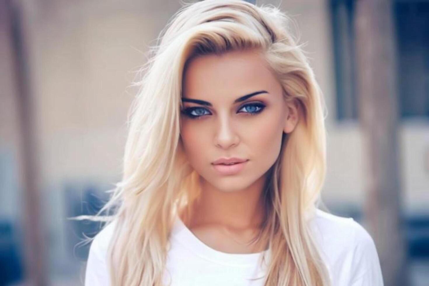 A woman with a white shirt photo