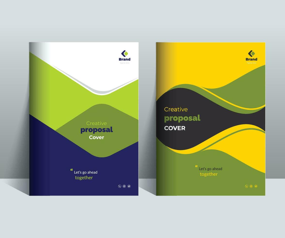 Business Proposal Cover Design Template adept for multipurpose projects vector