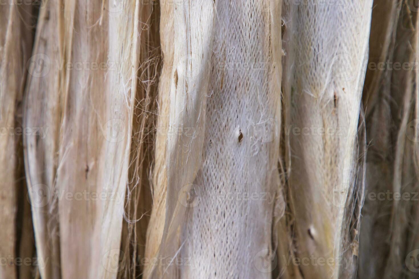 Closeup Focus Thick Jute Fiber abstract Pattern Texture can be used as a background wallpaper photo