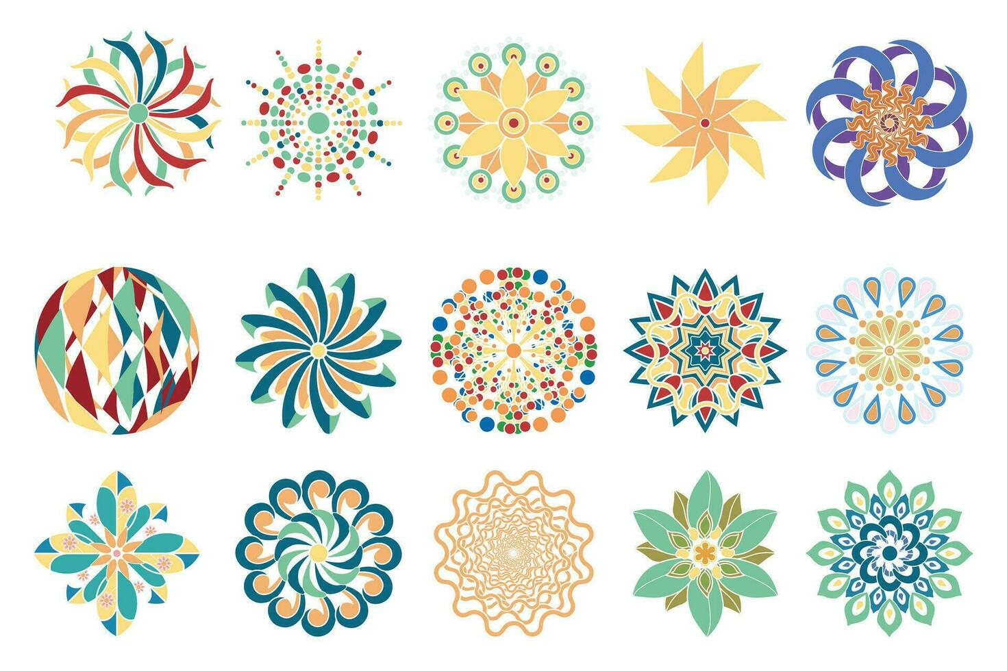 Vector Set of Windmills, Wind Spinners, and Pinwheels.