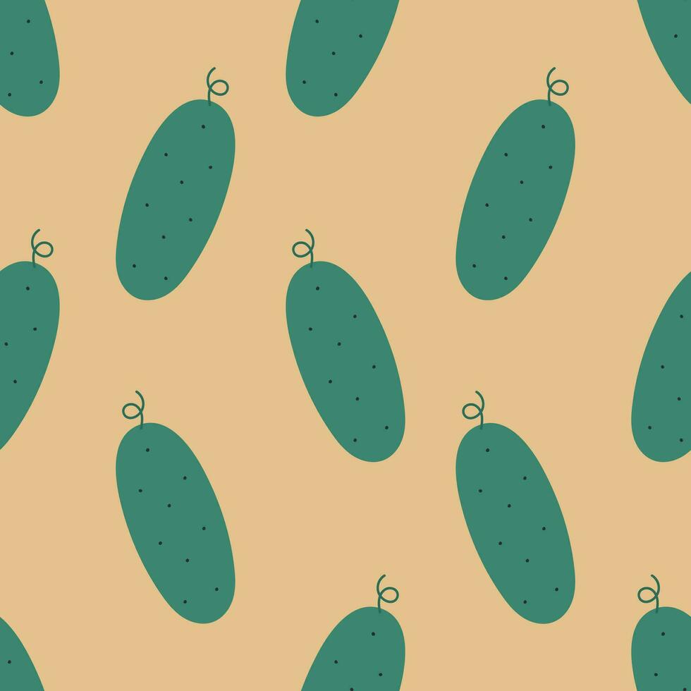 Seamless pattern with cucumber. For card, posters, banners, books, printing on the pack, clothes, fabric, wallpaper, textile or dishes. vector