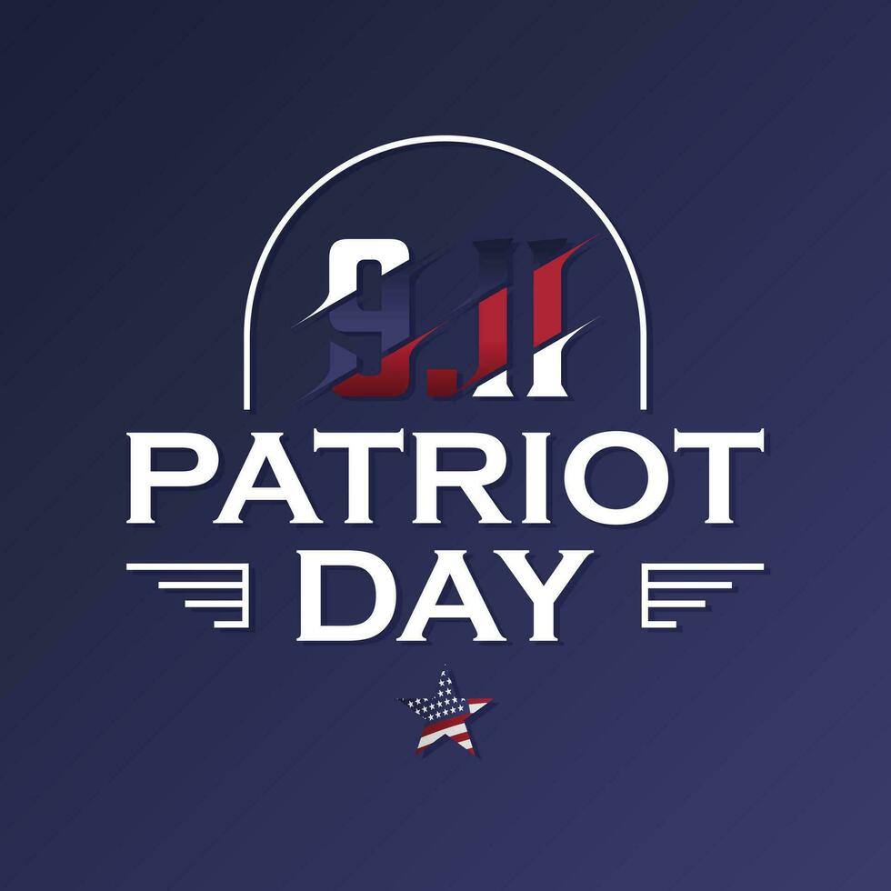 Patriot Day 9 11 USA emblem template background vector