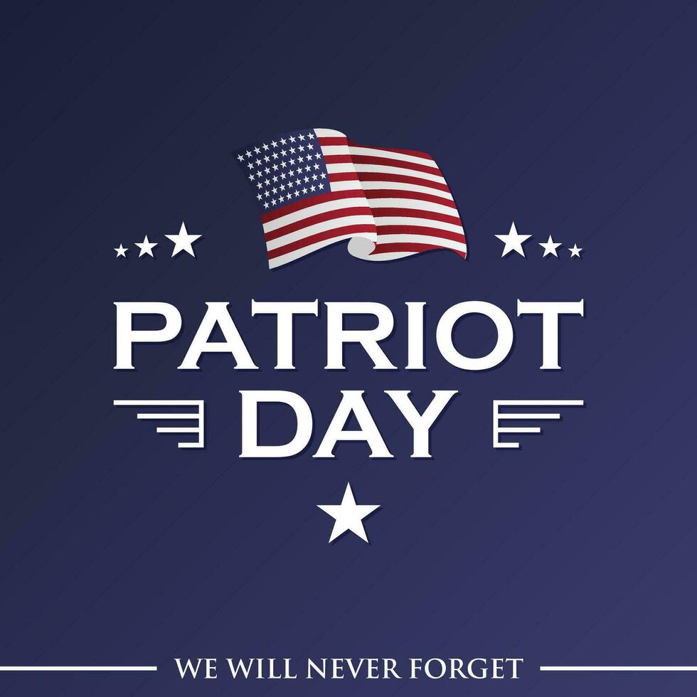 Patriot Day template background with USA flag vector