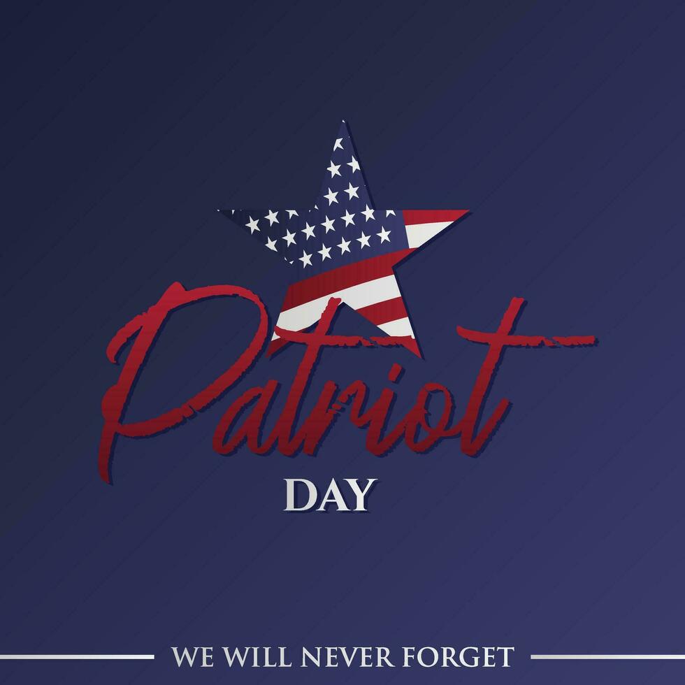 Patriot Day template background with star USA flag vector