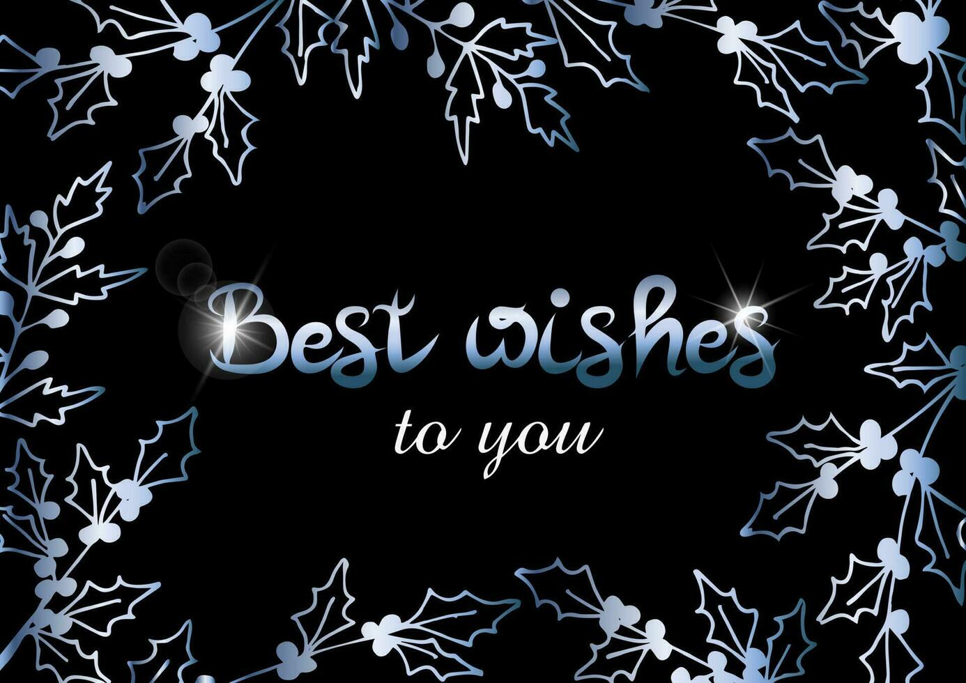 Best wishes to you card vector