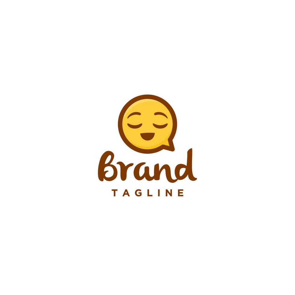 Playful Phew Emoticon Logo Design. Expressions that make it easier for you to understand, convey and communicate with others. vector