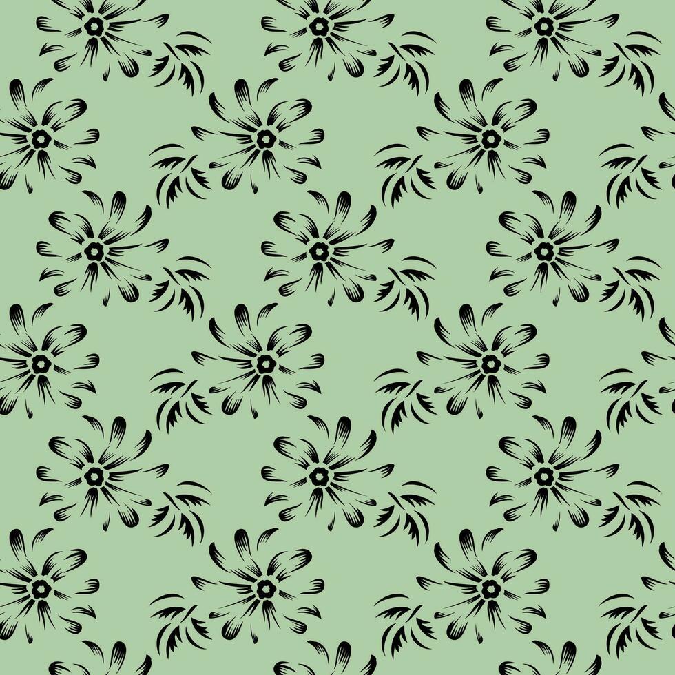 Seamless Floral Pattern Textile print of fabric Asian Design.eps vector