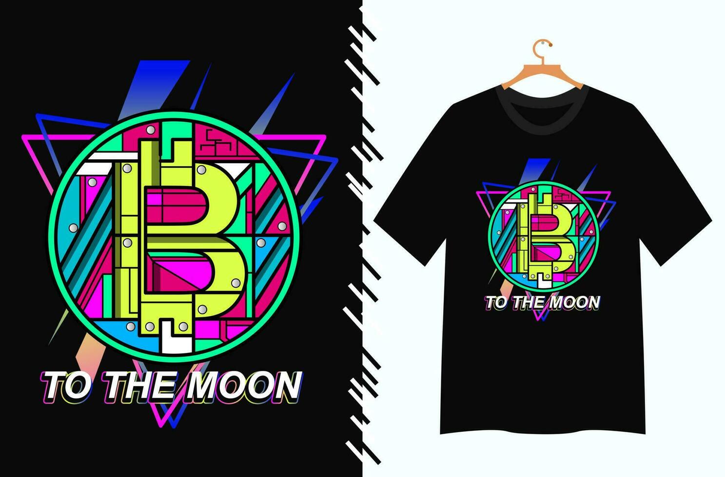 bitcoin vector with t shirt design