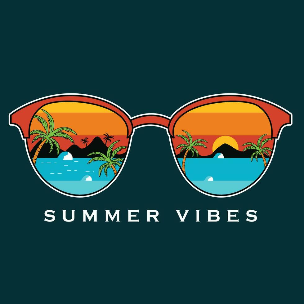 summer vibes t shirt design vector