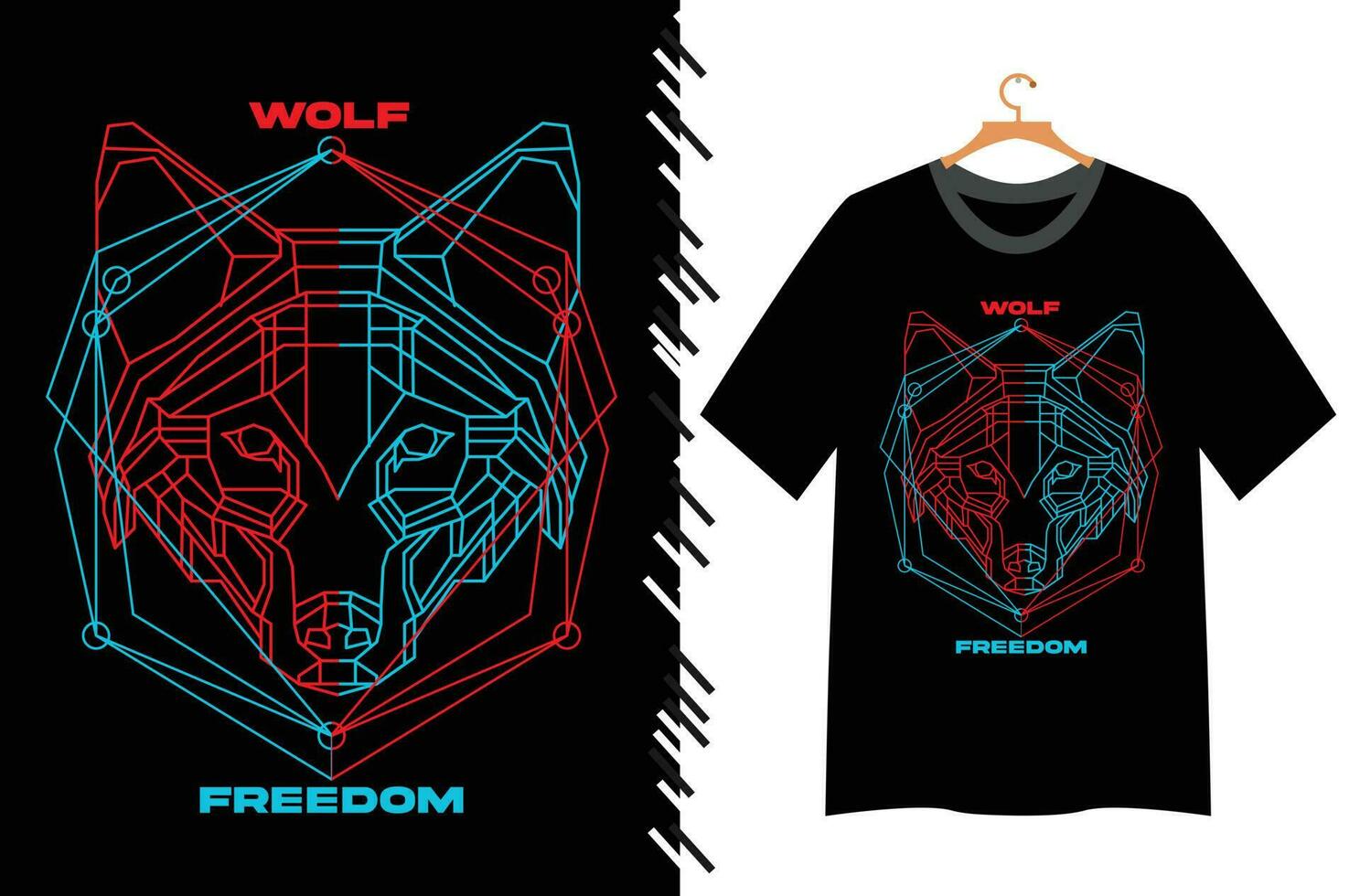 wolf face t shirt design vector