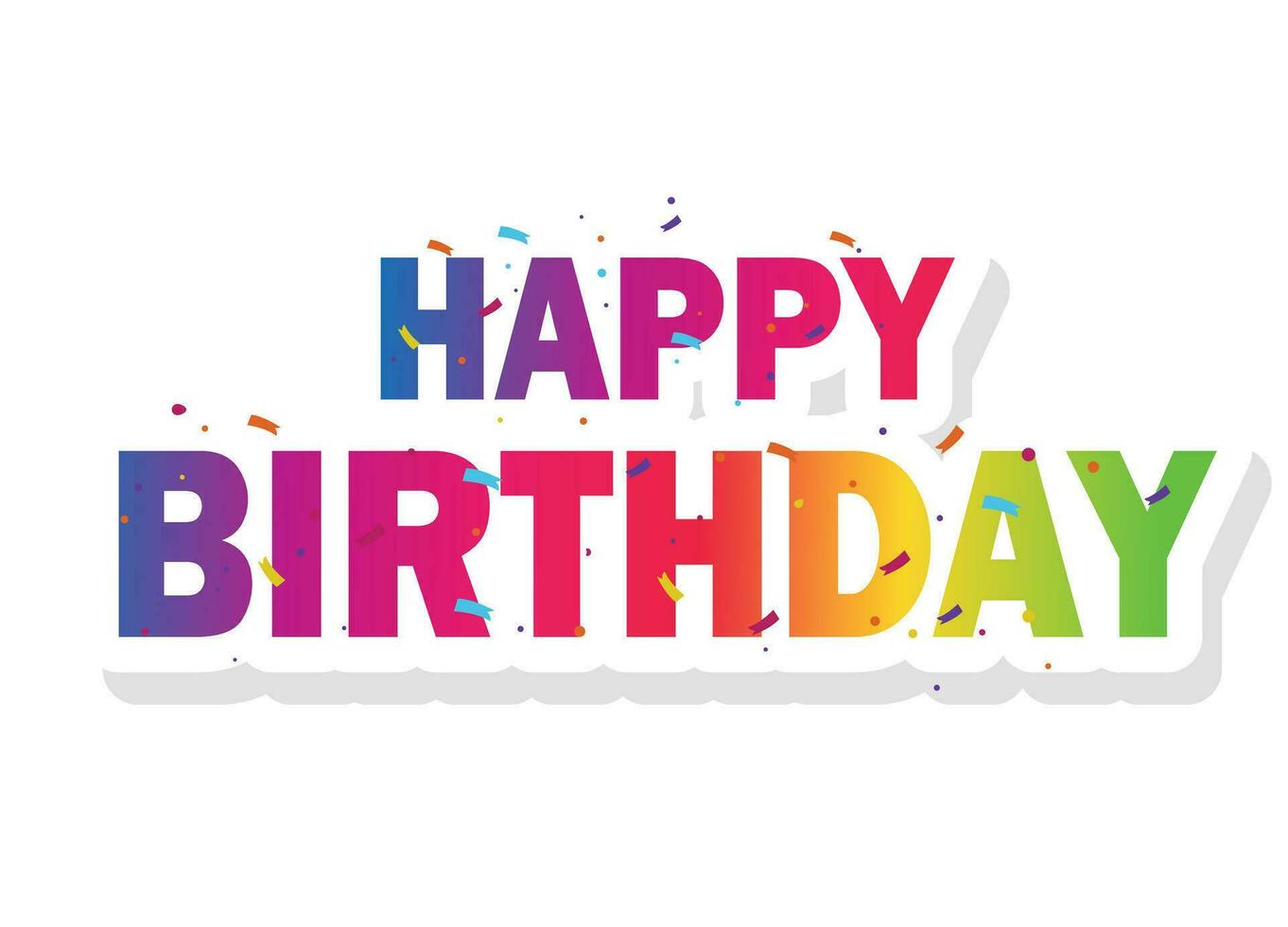 colorful happy birthday border frame with confetti vector