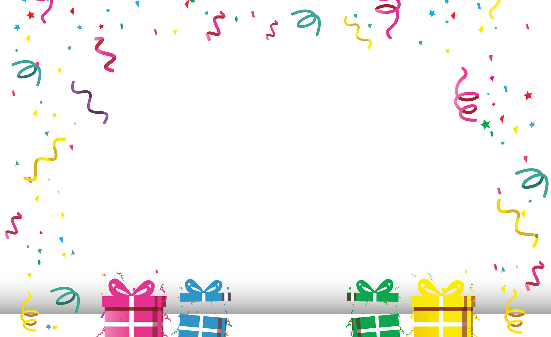 colorful happy birthday border frame with confetti 25754622 Vector Art