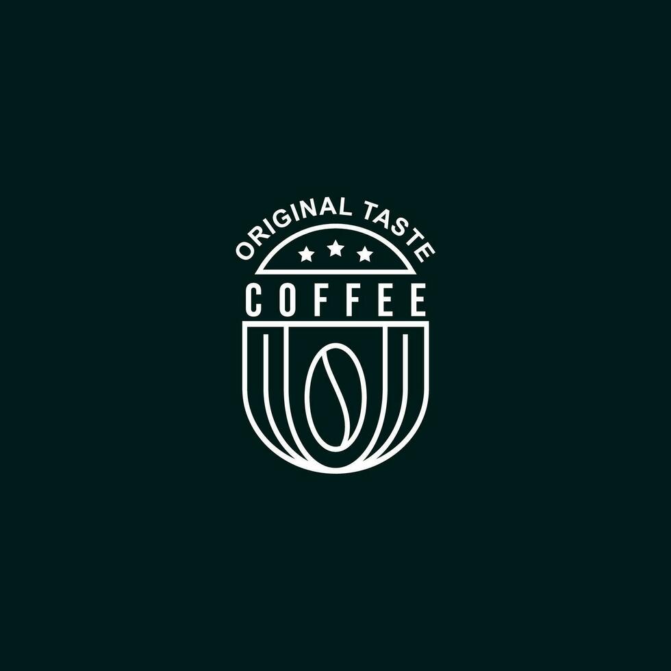 único logo diseño para café tienda vector