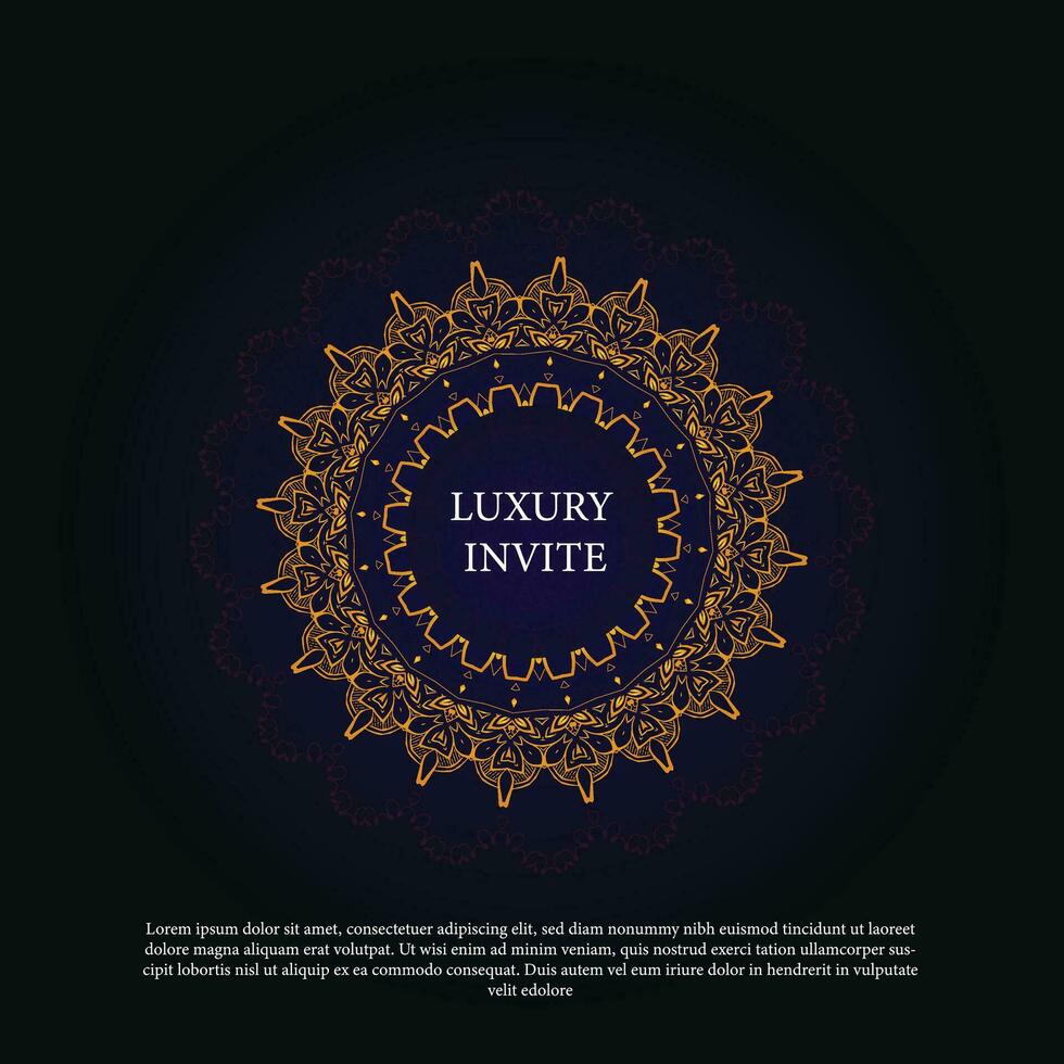 resumen lujo mandala antecedentes con dorado arabesco modelo Arábica islámico este estilo. Ramadán estilo decorativo mándala mandala para imprimir, póster, cubrir, folleto, volantes, bandera vector