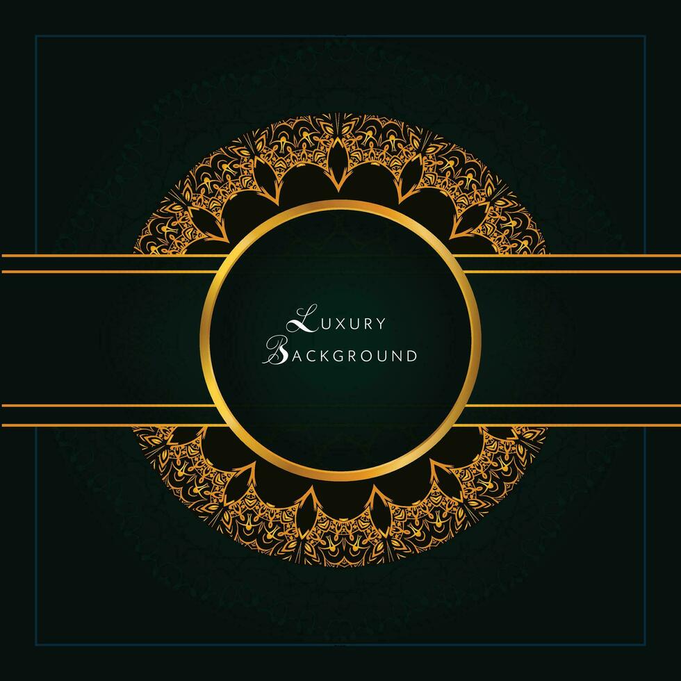 Luxury Background Design for invites, decorations, manadala style,  3d gradient and floral elements with text vector