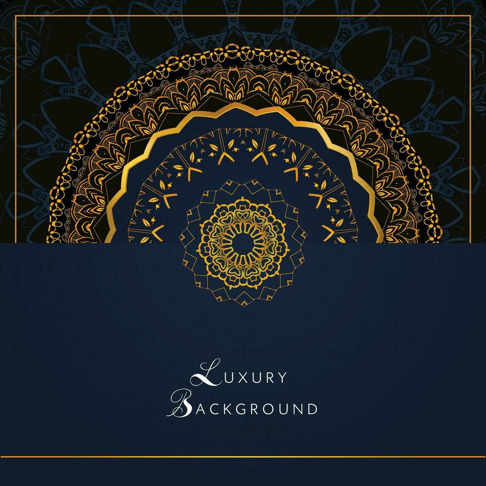 Luxury Background Design for invites, decorations, manadala style,  3d gradient and floral elements with text vector