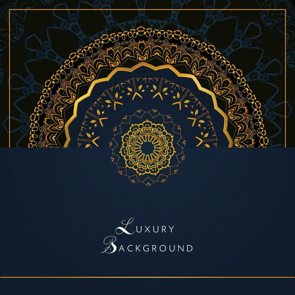 Luxury Background Design for invites, decorations, manadala style,  3d gradient and floral elements with text vector